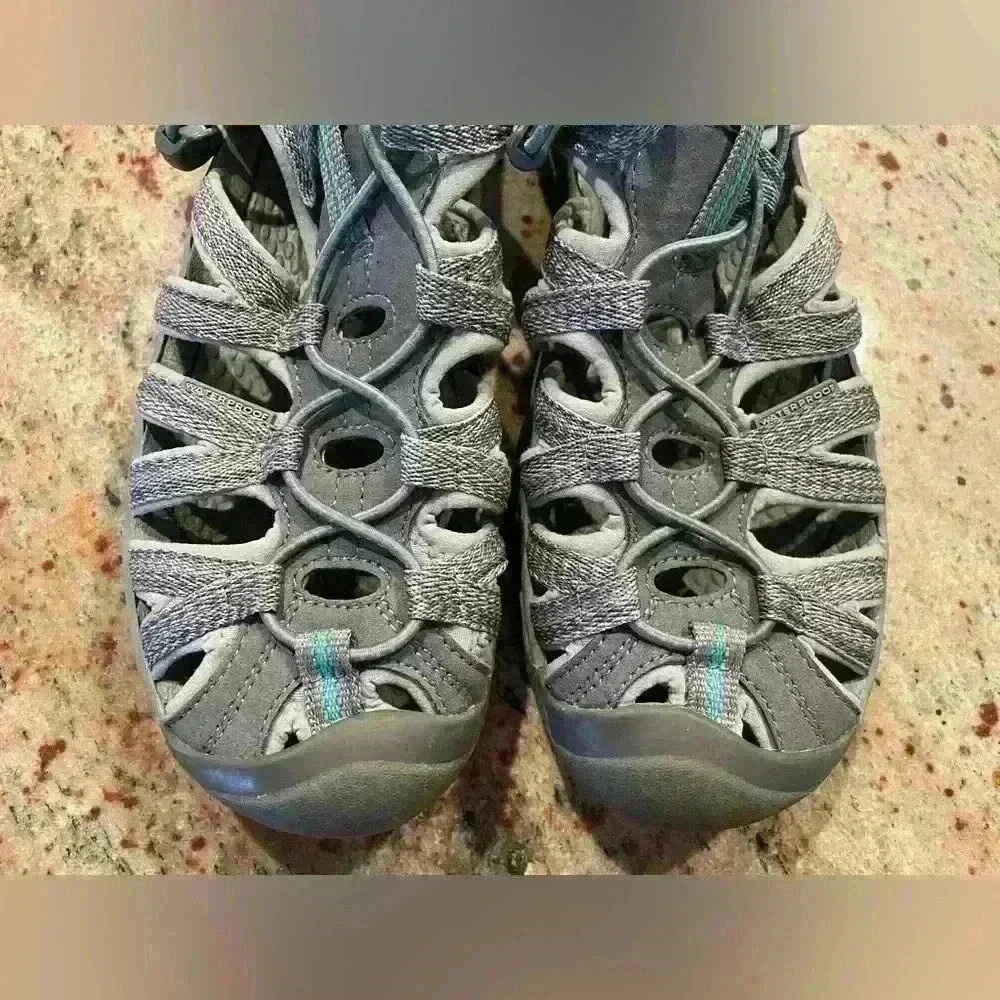Keen Whisper Waterproof Sandals Shoes Womens Size 8.5 Gray Outdoor Sport Trail - Picture 4 of 14